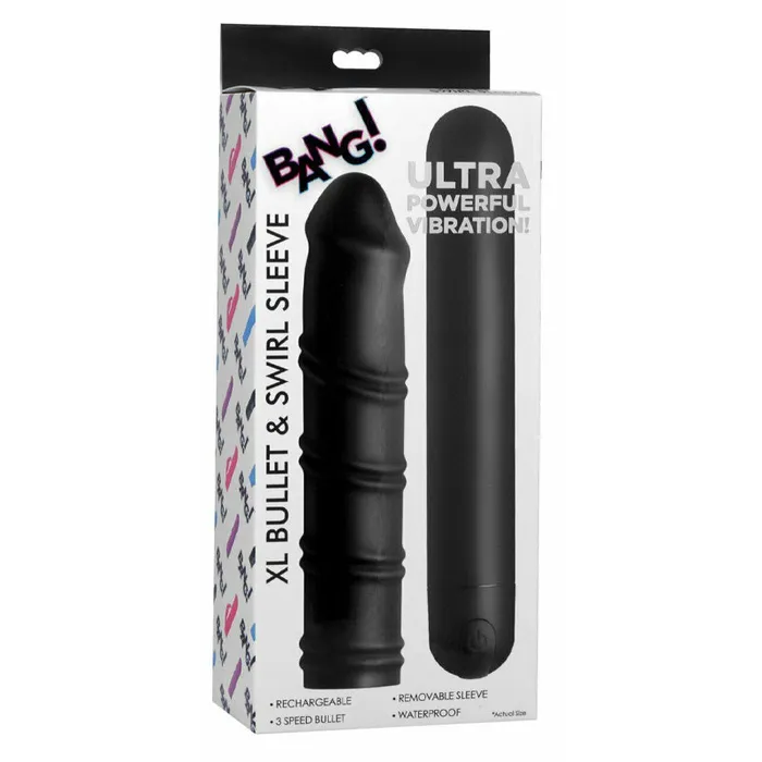 Bang XL Bullet Swirl Silicone Sleeve XR Brand Male Sex Toys