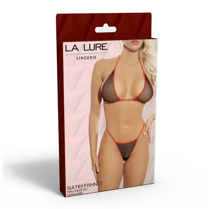 Couples | Eden Novelties La Lure Sultry Fishnet Two-Piece Set