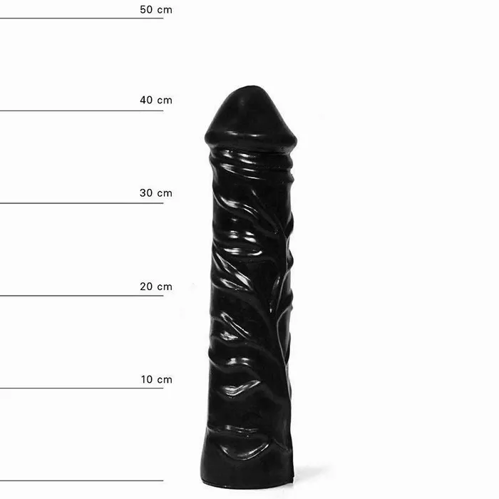 Dildos | All Black - Grote Realistische Dildo - 31 x 6.5 cm - Zwart - All Black