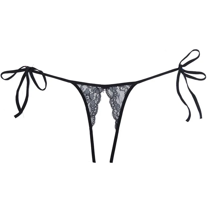 Female Sex Toys | Allure Open Lace Panty, With Tie Up Sides - Allure Lingerie