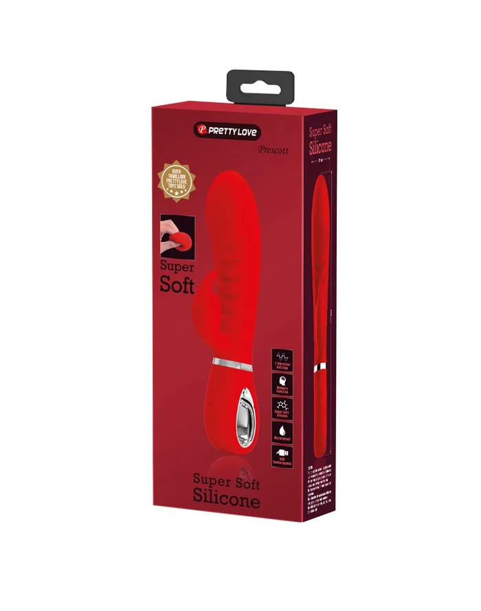 Pretty Love Pretty Love - Prescott - Rabbit Vibrator - Dubbele Motor - Rood | Vibrators