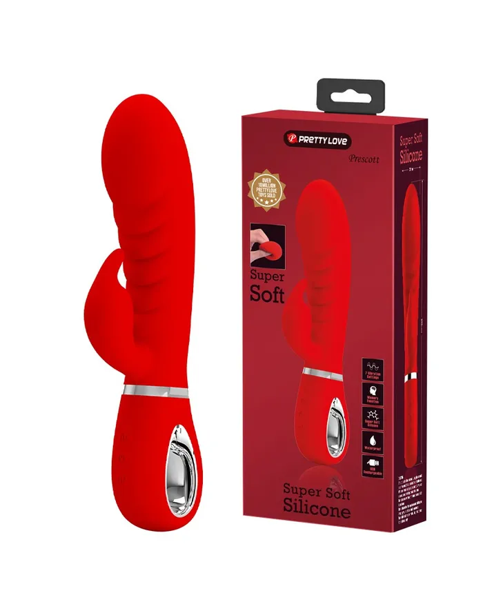 Pretty Love Pretty Love - Prescott - Rabbit Vibrator - Dubbele Motor - Rood | Vibrators