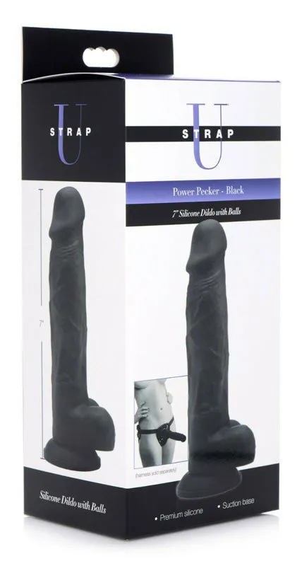 XR Brand Dildos Power Pecker 7 Inch Silicone Dildo with Balls