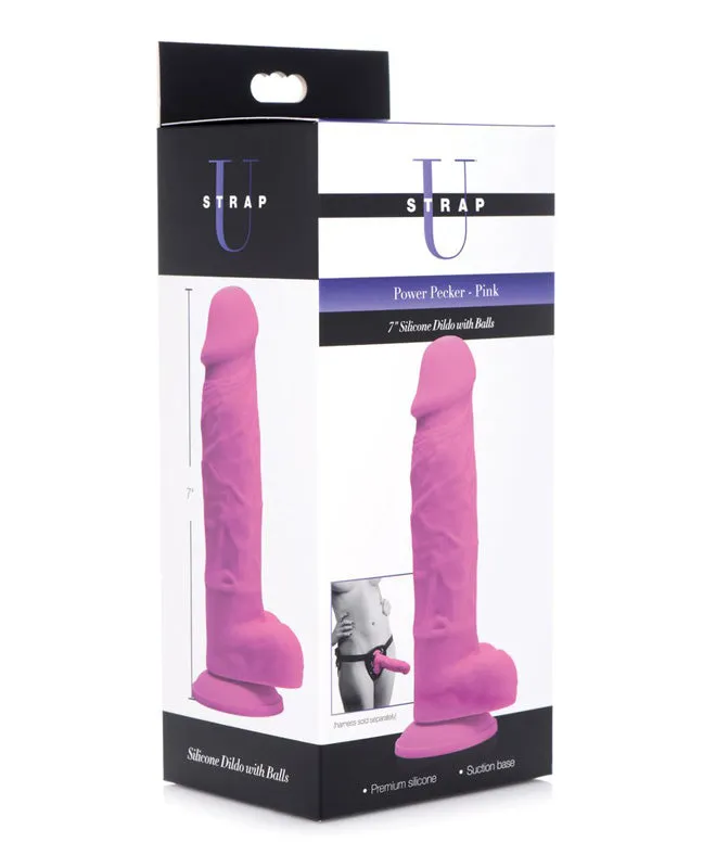 XR Brand Dildos | Power Pecker 7 Inch Silicone Dildo with Balls