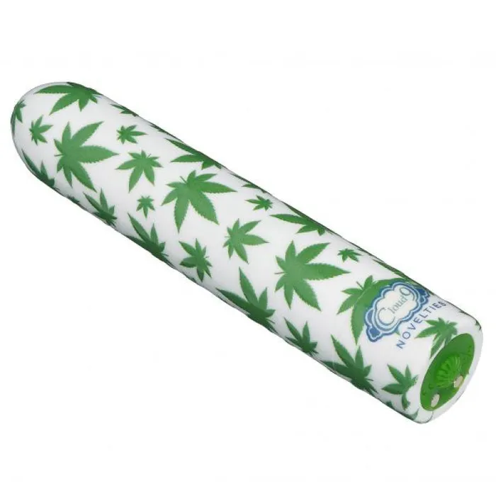 420 Slim Cannabis Leaf Vibe Whitegreen Cloud 9 Novelties Vibrators