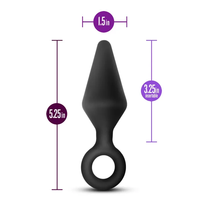 Anal Adventures Platinum - Silicone Loop Plug - - Black | Blush Anal