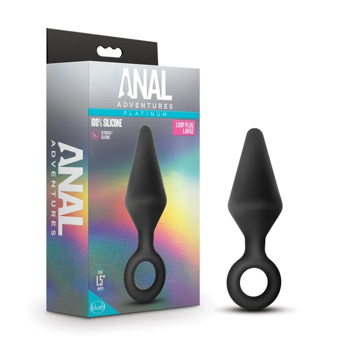 Anal Adventures Platinum - Silicone Loop Plug - - Black | Blush Anal