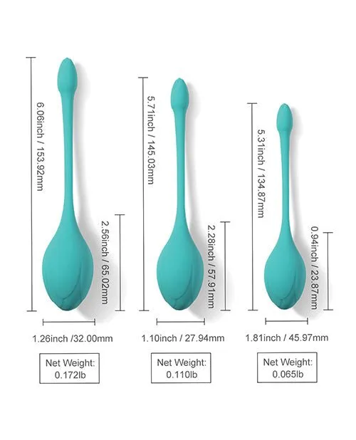 Bluebell Floral 3 Size & Weight Kegel Ball Exercise Set - Blue | Uc Global Trade INChoney Play B Female Sex Toys