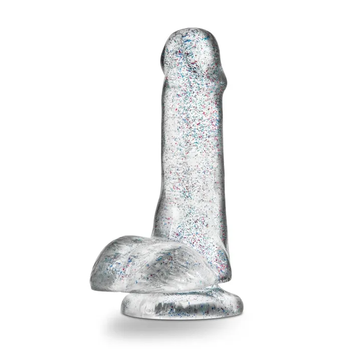 Blush Novelties Dildos | Naturally Yours - 6 Inch Glitter Cock - Sparkling Clear