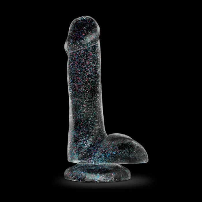 Blush Novelties Dildos | Naturally Yours - 6 Inch Glitter Cock - Sparkling Clear