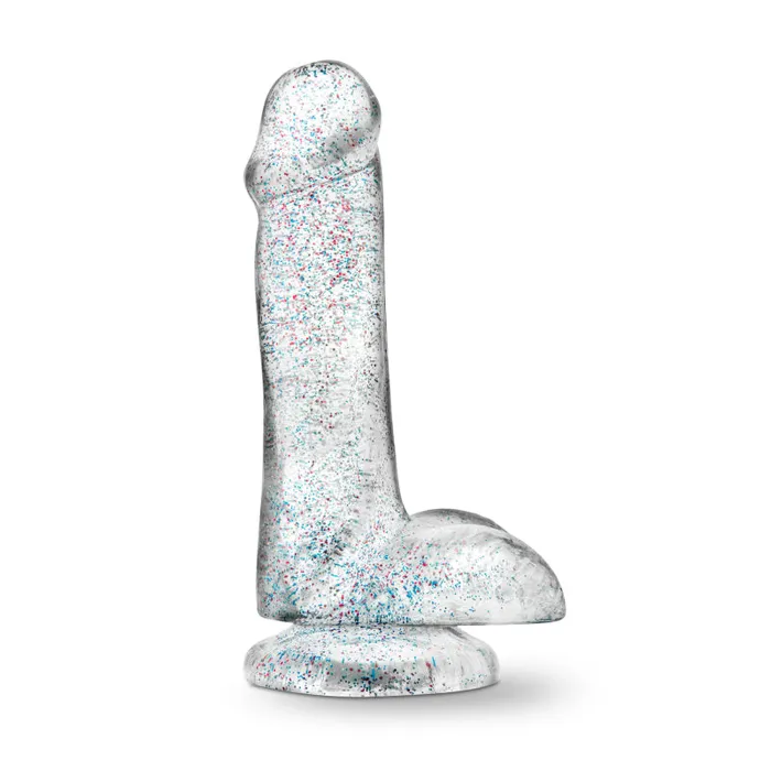 Blush Novelties Dildos | Naturally Yours - 6 Inch Glitter Cock - Sparkling Clear