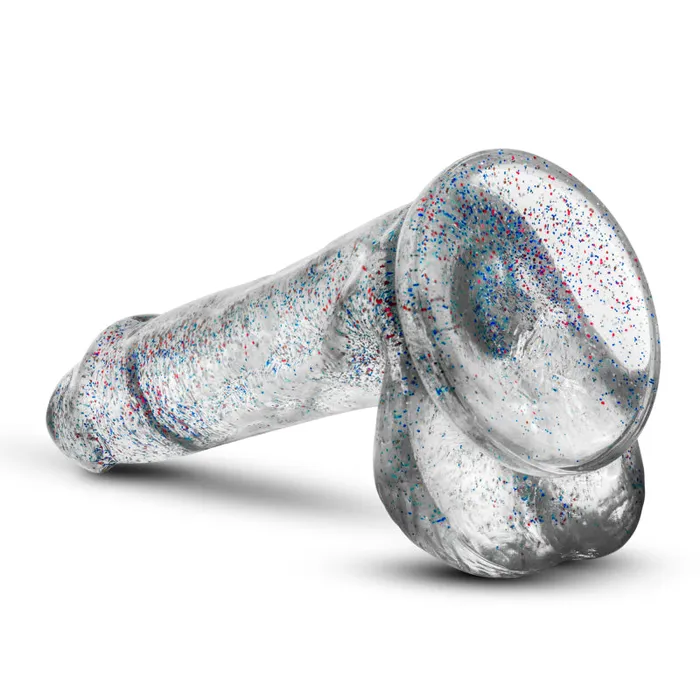 Blush Novelties Dildos | Naturally Yours - 6 Inch Glitter Cock - Sparkling Clear