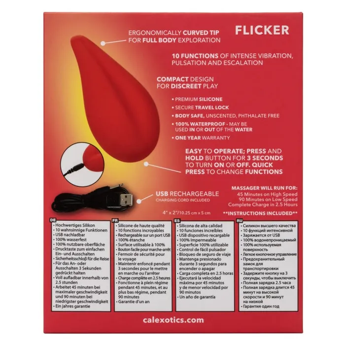 Calexotics Vibrators | Red Hot Flicker