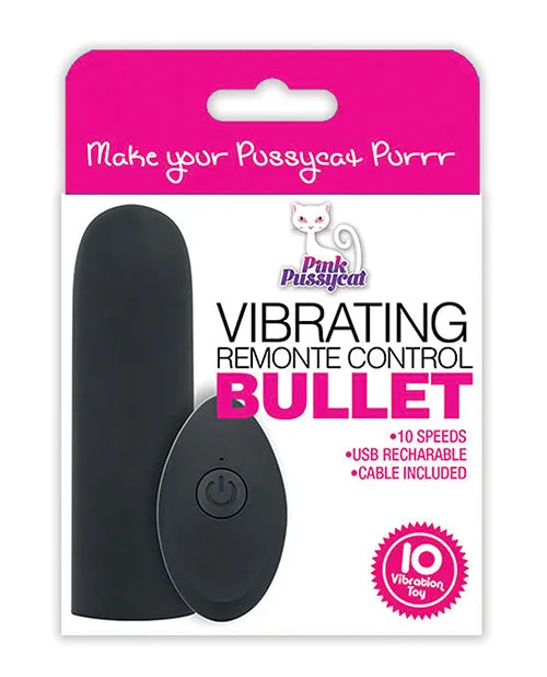 Cousins Group Anal Pink Pussycat Vibrating Remote Control Bullet Black