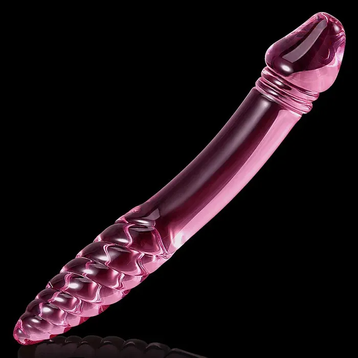 Dildos | Lovetoyshub 9.05Inch Double Head Threaded Glass Dildo