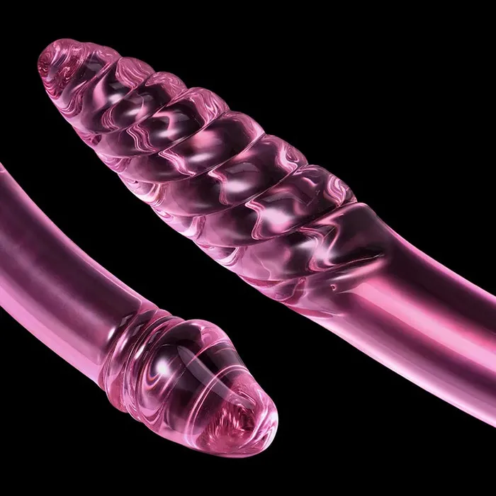 Dildos | Lovetoyshub 9.05Inch Double Head Threaded Glass Dildo