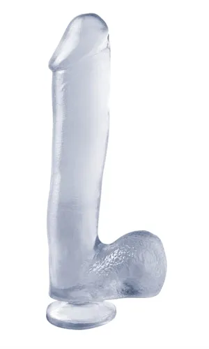 Dildos Pipedream Basix Rubber Works 10 Inch Dong With Sunction Cup Clear