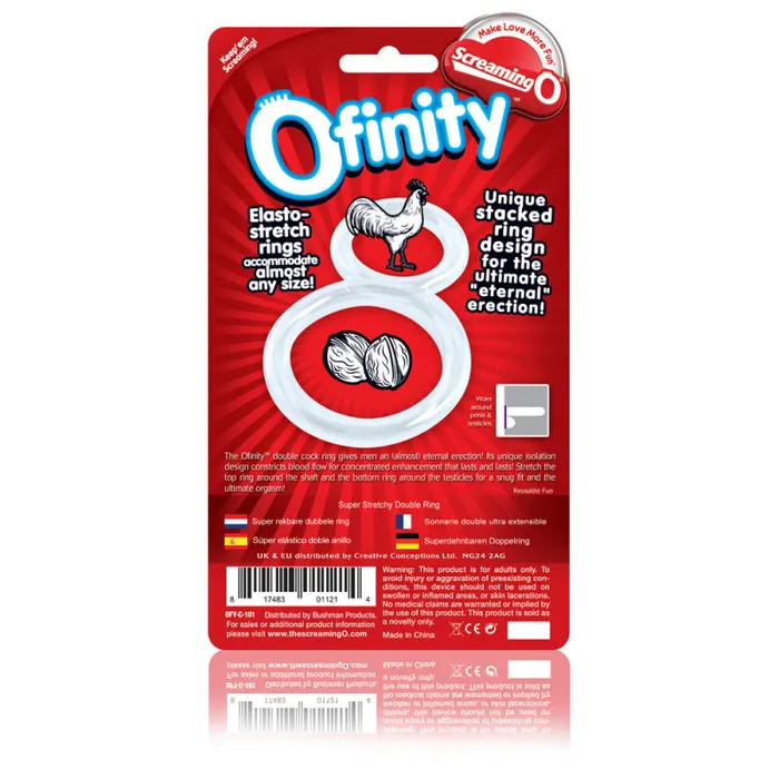 Dildos | Screaming O Ofinity Double Ring - Clear