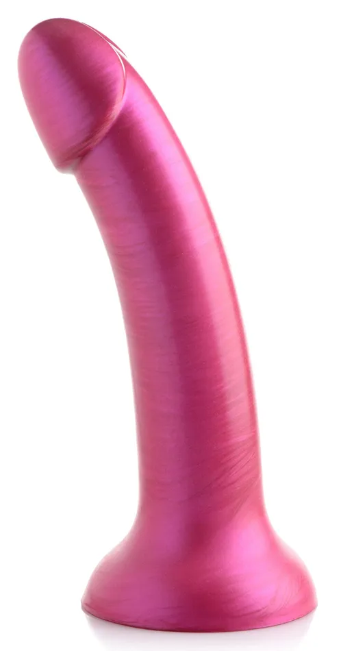 Dildos | XR Brands G-Tastic 7 Inch Metallic Silicone Dildo - Pink