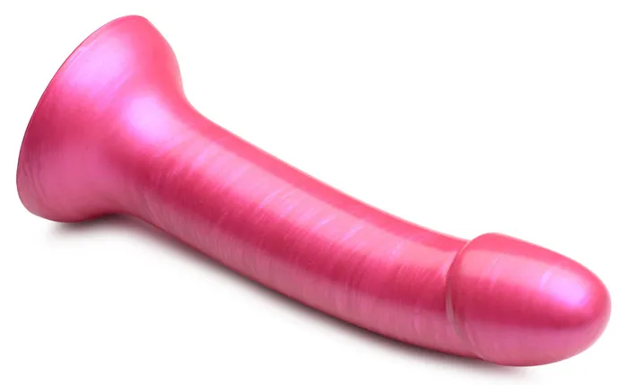 Dildos | XR Brands G-Tastic 7 Inch Metallic Silicone Dildo - Pink