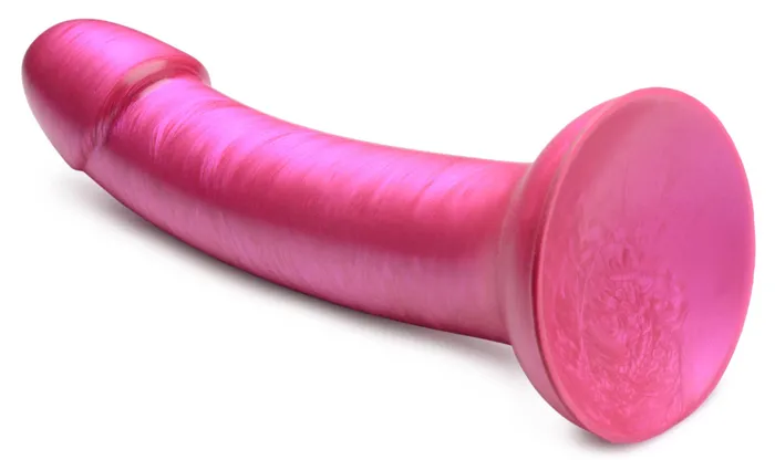 Dildos | XR Brands G-Tastic 7 Inch Metallic Silicone Dildo - Pink