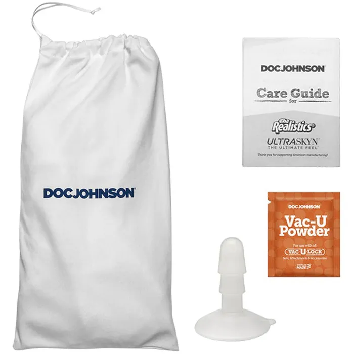 Doc Johnson Female Sex Toys Signature Cocks Pressure 10 Cock With Removable VacULock Suction Cup Chocolate