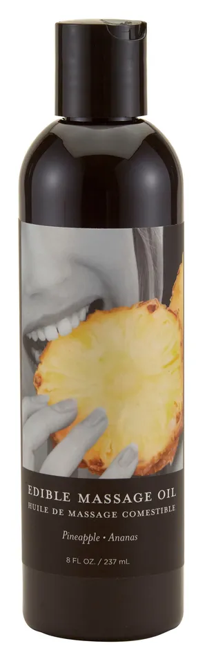 Earthly Body Couples Edible Massage Oil Pineapple 8 Fl Oz