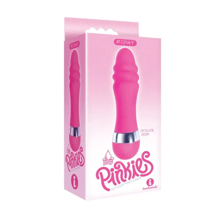 Icon Brands Vibrators Pinkies Silicoat MiniVibe Ridgy Pink