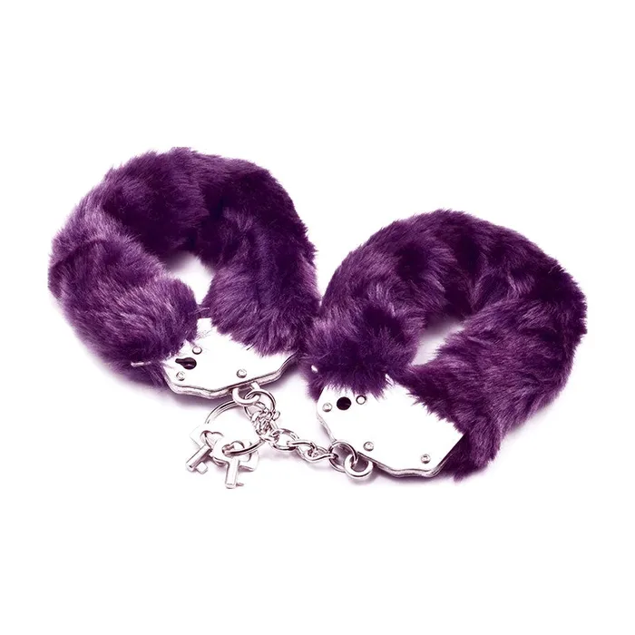 Lovetoy Vibrators Fetish Pleasure Fluffy Hand Cuffs Purple