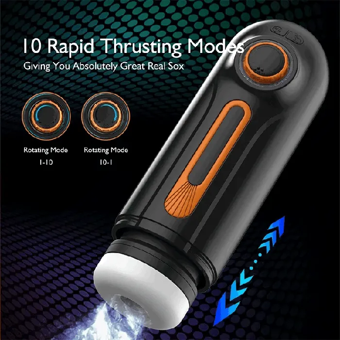 Lovetoyshub Male Sex Toys | 5 in 1  10 Vibration Thrusting 4 Suction Automatic Stroker Masturbator