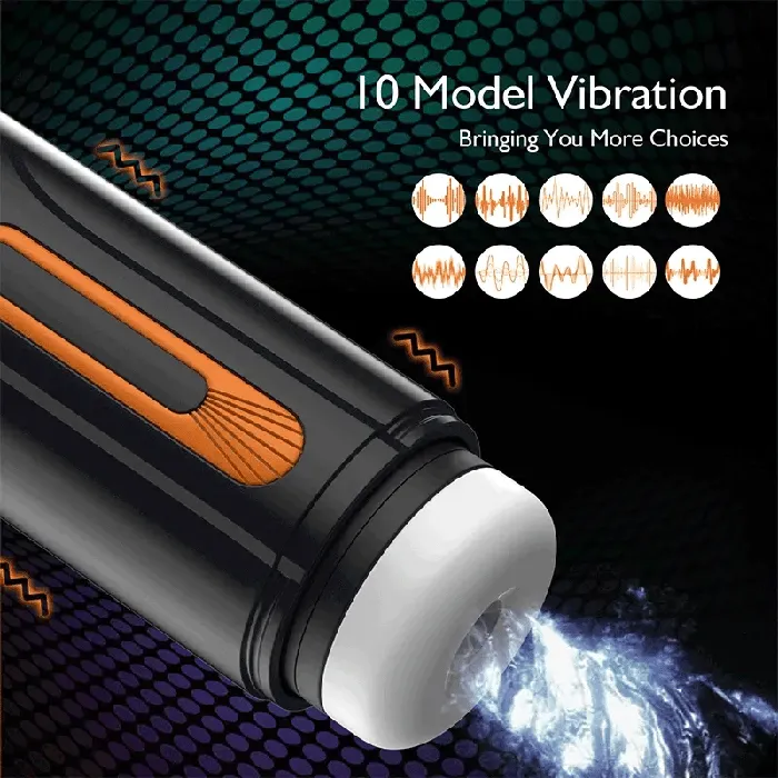 Lovetoyshub Male Sex Toys | 5 in 1  10 Vibration Thrusting 4 Suction Automatic Stroker Masturbator