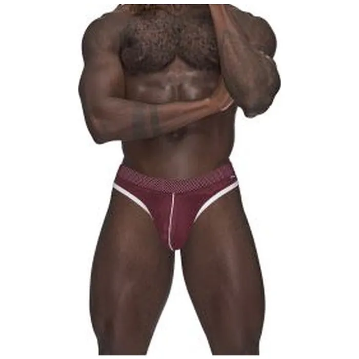 Male Sex Toys Male Power Sport Mesh Thong Burgundy Male Power