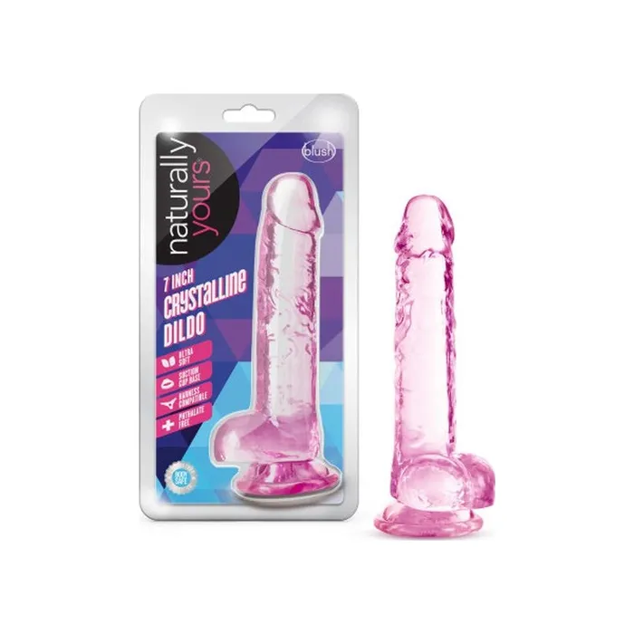 Naturally Yours Female Sex Toys Naturally Yours 7 Crystaline Dildo Rose