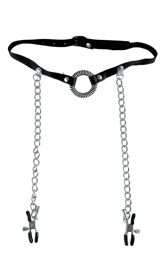 Pipedream Couples Fetish Fantasy Series Ltd Ed ORing Gag Nipple Clamps