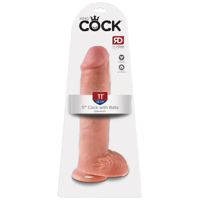 Pipedream Dildos | King Cock 11-Inch Cock With Balls - Flesh