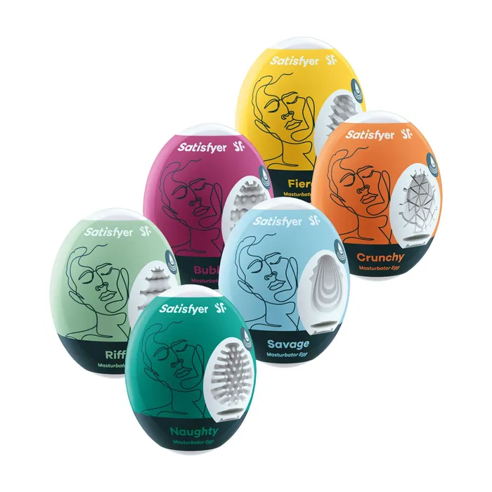 Satisfyer Masturbator Eggs - 6 Piece Set | Satisfyer Male Sex Toys
