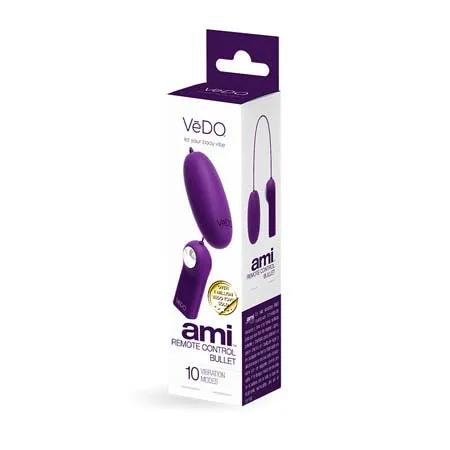 Savvy Co Intense Vedo Ami Remote Control Bullet VibratorDeep Purple Vibrators