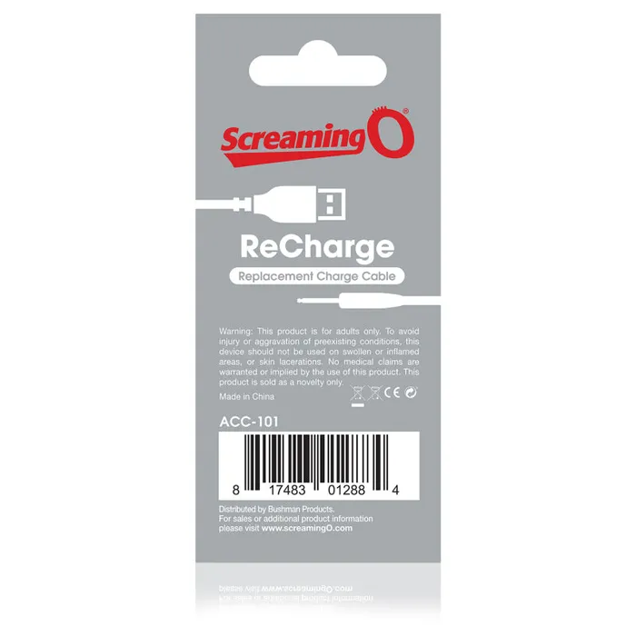 Screaming O Vibrators | Recharge Charging Cable