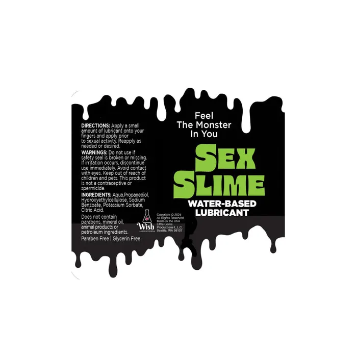 Sex Slime WaterBased Lubricant 4 Oz Green Little Genie Sexual Health Wellbeing