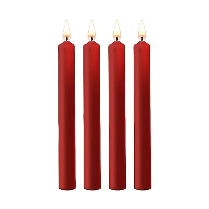 Shots Enhancers Teasing Wax Candles Large Red 4Pack