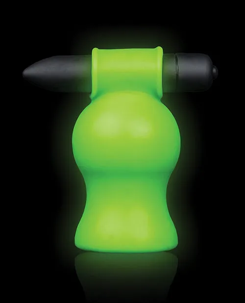 Shots Ouch Vibrating Head Masturbator - Glow In The Dark | Shots America Male Sex Toys