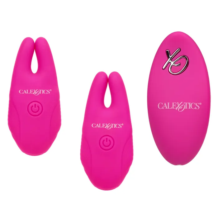 Silicone Remote Nipple Clamps CalExotics Female Sex Toys