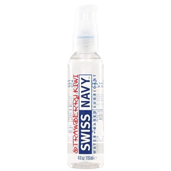 Swiss Navy Flavors Water Based Lubricant Strawberry Kiwi 4 Fl Oz MD Science Lab Lubricants