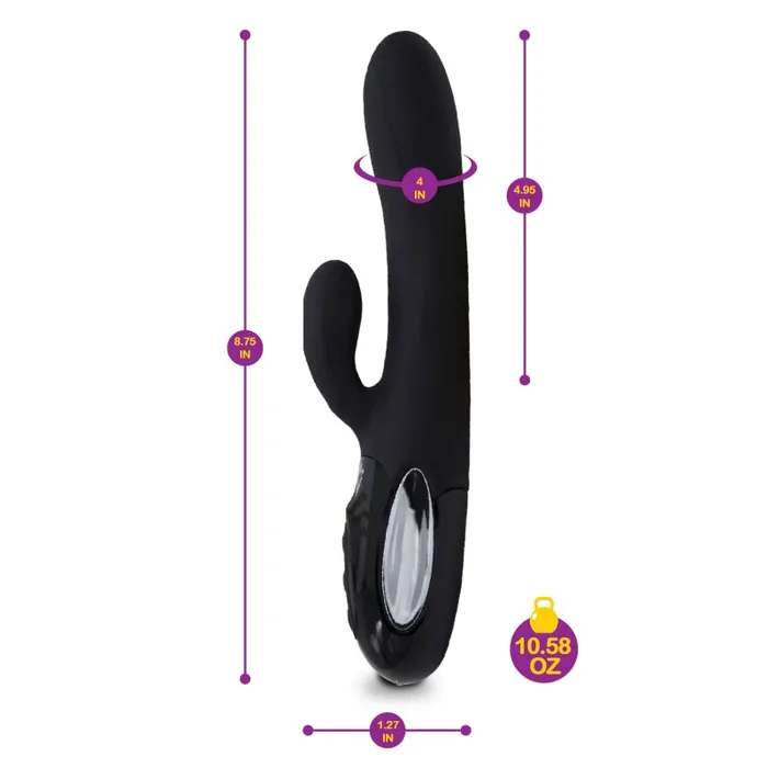 Viben Female Sex Toys | Hypnotic - Black - Thrusting Rabbit With Swinging Clitoral Stimulator