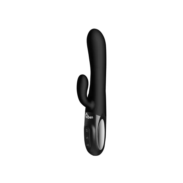 Viben Female Sex Toys | Hypnotic - Black - Thrusting Rabbit With Swinging Clitoral Stimulator