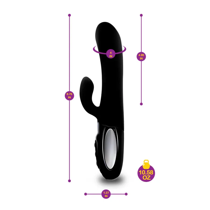 Viben Female Sex Toys | Hypnotic - Black - Thrusting Rabbit With Swinging Clitoral Stimulator