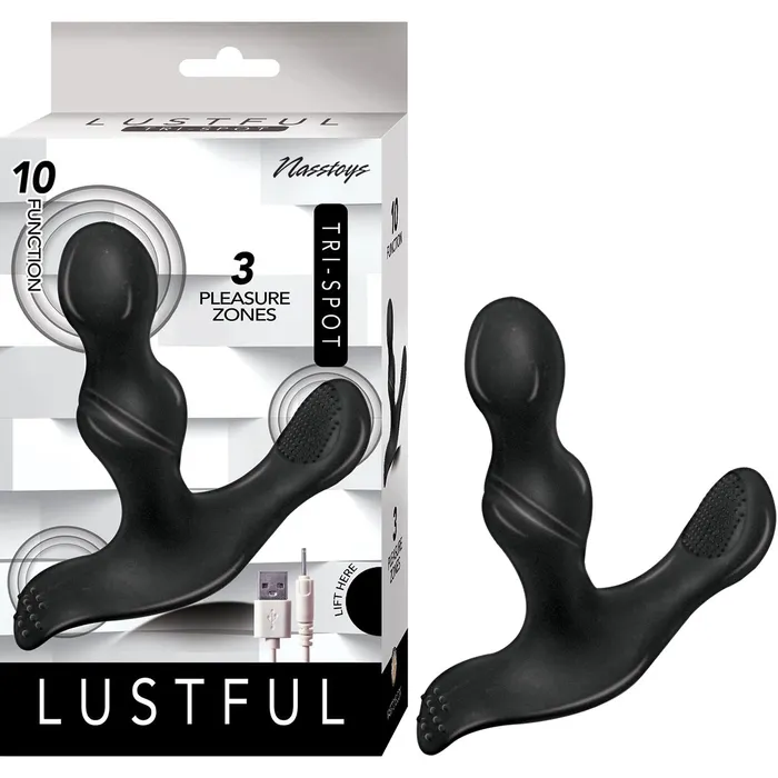 Vibrators | Nasstoys Lustful Tri-Spot Black Vibrator from Nasstoys