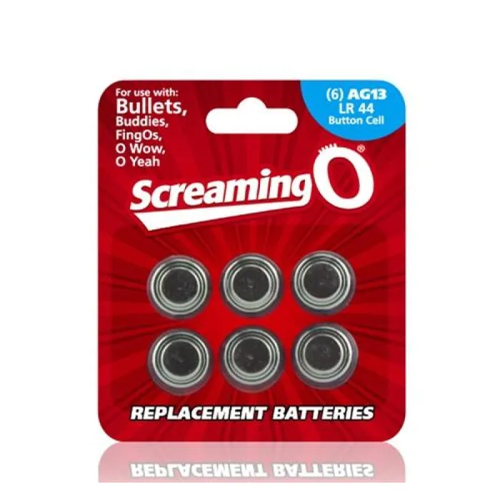 Vibrators Screaming O Replacement Batteries AG13 LR44 Button Cell 6 Count Each