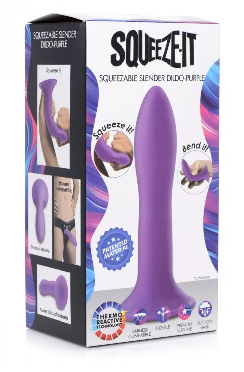 XR Brands Dildos | Squeeze-it Slender Dildo