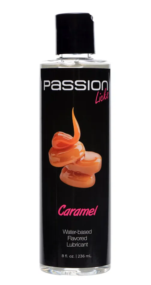 XR Brands Passion Licks Caramel Water Based Flavored Lubricant 8 Oz Lubricants